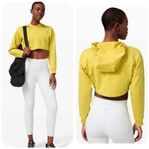 Lululemon Yellow Cropped Hoodie